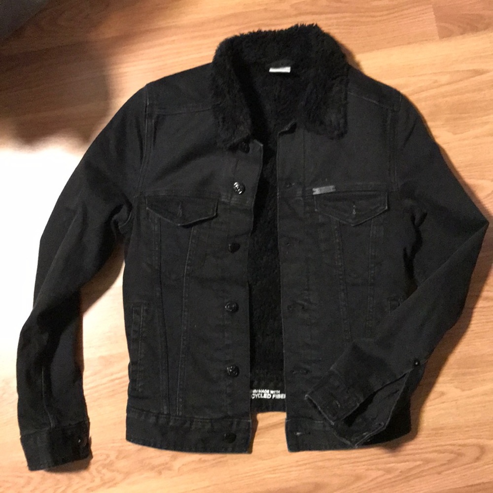 H&M black denim jacket